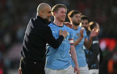 瓜迪奥拉感谢德布劳内的付出，盼欧冠之旅圆满结束